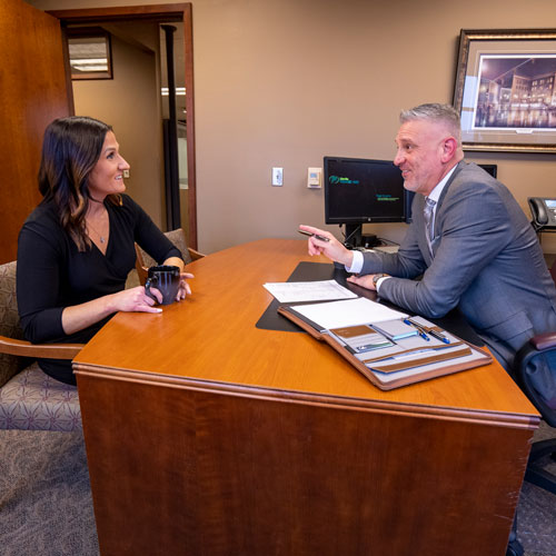 TJ with a client